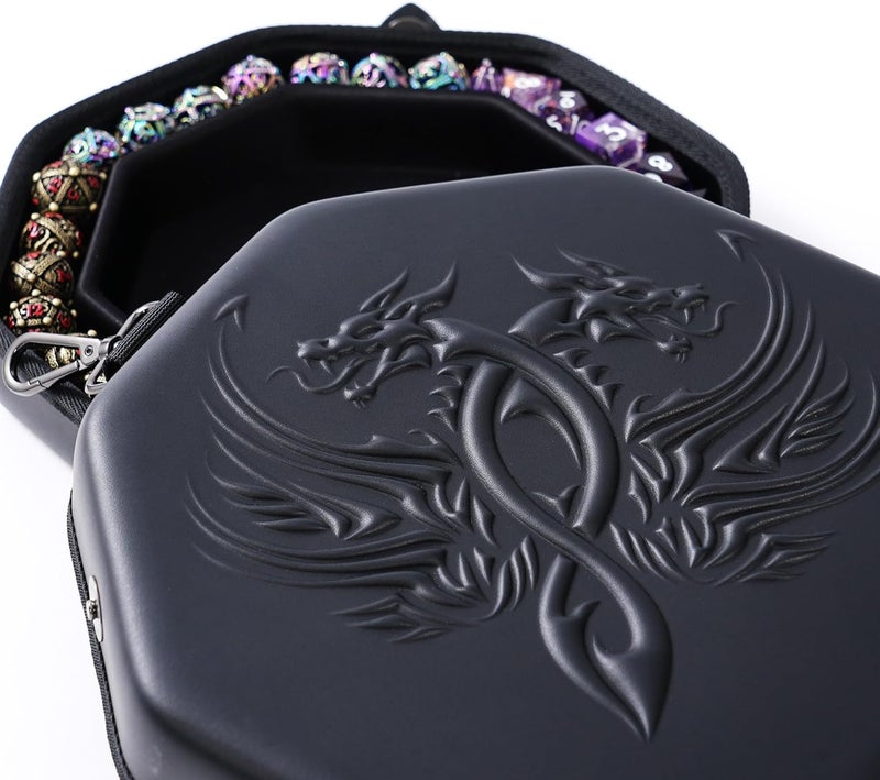 Soar Forge Dice Tray for DND and RPG - Beautiful Twin Dragon Design - Perfect Rolling Tray to Protect Your Dice for D&D - Compatible with Dungeons and Dragons and Other RPG - Image 1